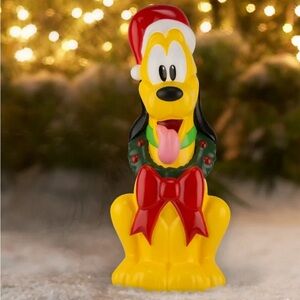 GEMMY DISNEY PLUTO LIGHT UP BLOW MOLD LED CHRISTMAS HOLIDAY CORDED NEW 24 in
